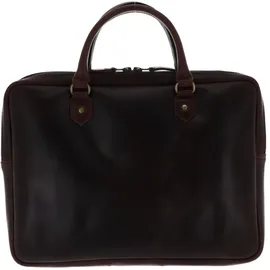 Buckle & Seam Leder Laptoptasche Cali Braun / Dot (15"), Notebooktasche, Braun