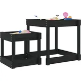 vidaXL Sand-Spieltische 2 Stk. Schwarz