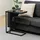 Relaxdays Beistelltisch C-Form, HBT 79x60x30 cm, Rollen, Sesseltisch zum Unterschieben, Industrial-Design, braun/schwarz