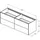 Ideal Standard Conca Waschtischunterschrank T3990Y1 ohne Waschtisch-Platte, 4 Auszüge,
