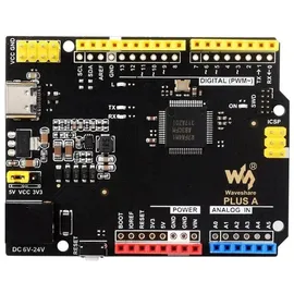 Waveshare R7FA4 PLUS A Entwicklungsboard für Arduino R4, 256kB Flash, 32kB RAM, bis 2000 mA, 3.3-5V