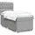 vidaXL Boxspringbett mit Matratze Hellgrau 180x200 cm Stoff