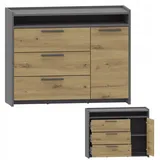 OEM Matkam Möbel Kommode 101,6 x 80,6 x 35,9 cm Anthrazit