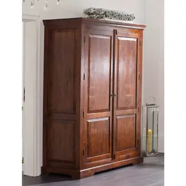 MASSIVMOEBEL24.DE Kleiderschrank OXFORD 140 x 200 x 65 cm Braun