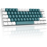 LexonElec Mechanische Gaming-Tastatur T60 UK Layout 60% Blau Anti-Ghosting Verdrahtete 62 Tasten Mechanische Gaming-Tastatur mit ABS-Tastenkappen für Computer/Laptop-Blaugrün