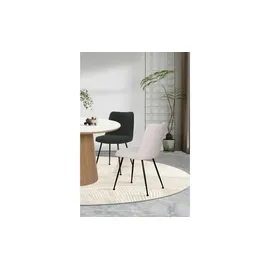 SIT Möbel 4-Fußstuhl Polyester schwarz 2er Set