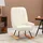 Homcom Schaukelstuhl mit Sherpa-Vlies 95 x 97 x 63 cm Cremeweiß