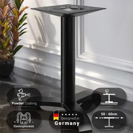 GGM Möbel Bistro Tischgestell 3 Fuß Ø 56 cm Säule 7,6 x 74 cm