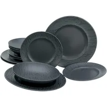 CreaTable Rondo Schiefer Tafelservice-Set schwarz, 12-tlg. (33320)