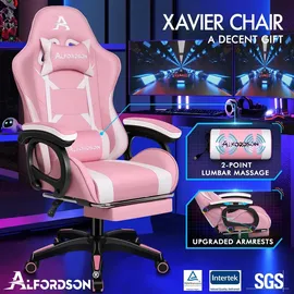 luxuskollektion Gamingstuhl mit 2-Punkt-Massage Schwarz