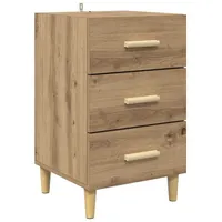 VidaXL Nachttisch Eiche handwerklich 40 x 40 x 66