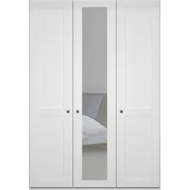 Wiemann Drehtürenschrank WIEMANN "Göteborg, mit 95 Öffnungswinkel, Made in Germany", weiß (weiß, kristallspiegel), B:148,4cm H:216cm T:58cm, Glas, Holzwerkstoff, Schränke, Drehtürenschrank, inkl. Spiegel und Türendämpfung, moderner Landhausstil