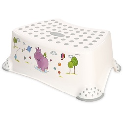 Lorelli einstufiger Kinder Badhocker Hippo, Tritthocker rutschfest, Gummi-Noppen