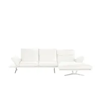 KOINOR Ecksofa Echtleder Francis ¦ weiß ¦ Maße (cm): B: 314 H: 93 T: 159