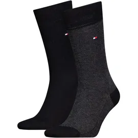 Tommy Hilfiger Birdseye Socken 2er Pack Schwarz 43-46