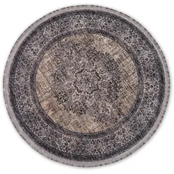 Teppich ASTRA, blau, B:160cm L:160cm Ø:160cm, Obermaterial: 100% Polyester, Teppiche