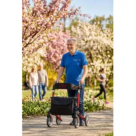 Antar Aluminium Rollator Faltbar Reise rot