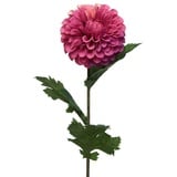 MARELIDA Dahlie am Stiel Pompon Kunstblume - H: 75cm rot