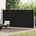 vidaXL Seitenmarkise 160 x 500 cm Schwarz Polyester