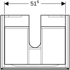 Geberit Waschtischunterschrank 1 Schublade 58 x 22 x 46,2 cm Sculturagrau