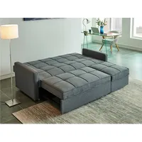 Schlafsofa 3-Sitzer - Stoff - Grau - CANETTI
