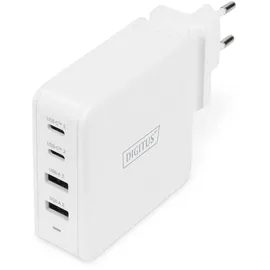 Digitus Universal USB-Ladeadapter 4-Port USB-C / USB A – Weiß