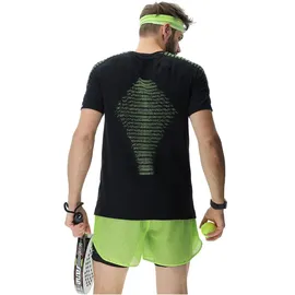 Uyn Padel Series Smash kurzarm Padel Tennisshirt Herren B995 black onix/lime L