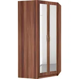 Priess Husum Eckschrank 58 x 196 x 57 cm braun/spiegel