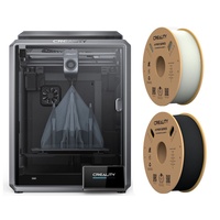 Creality K1 3D Drucker mit 2KG 1,75mm Hyper PLA Filament,(Weiß+Schwarz)