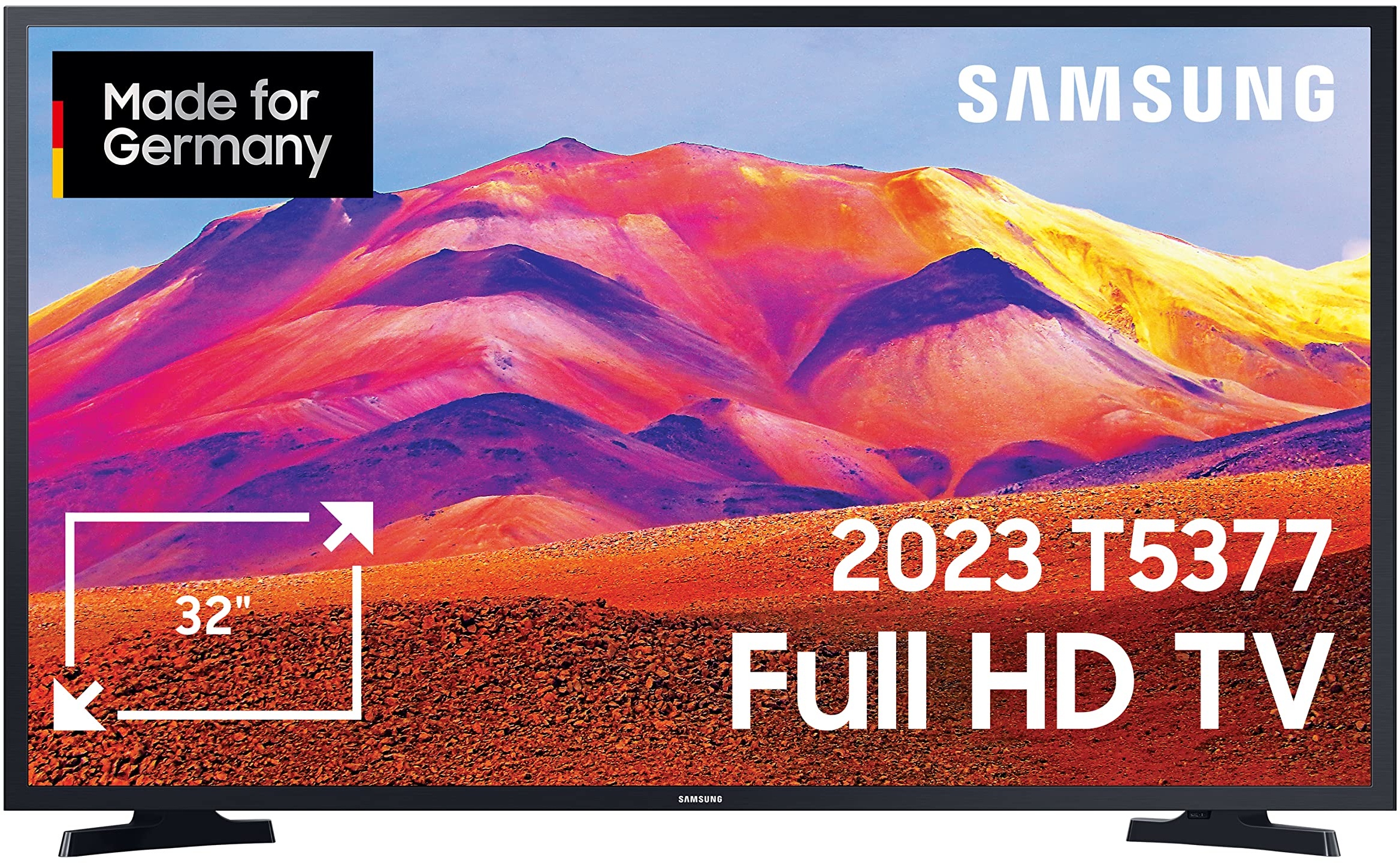 Samsung T5379CD 32 Zoll LED-Fernseher (GU32T5379CDXZG, Deutsches Modell), HDR, PurColor, PQI 1000 [2023]