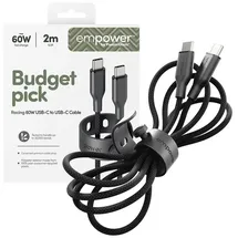 Panzer Glass PanzerGlass empower 60W USB-C to USB-C Cable USB 2.0 2M black