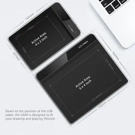 XP-Pen XPPen Star G640 (5080 lpi), Grafiktablett Schwarz