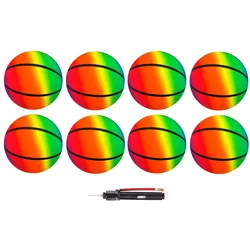PVC Ball Rainbow, 22 cm, Basketball, 8 Ball