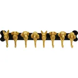 Kare Wandgarderobe Dog Family 69 cm Schwarz-Gold