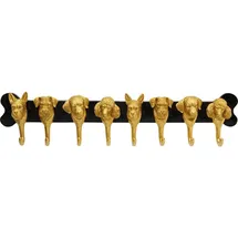 Kare Wandgarderobe Dog Family 69 cm Schwarz-Gold