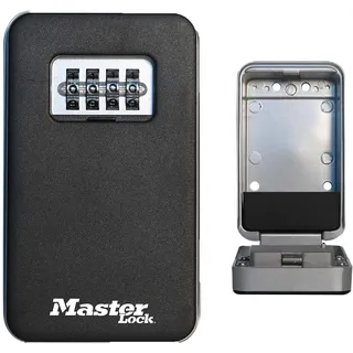 Master Lock Schlüsselkasten für die Wandmontage, Öffnung durch Ziehen, mittelgroß, für den Außenbereich geeignet, mit Befestigungsmaterial, für das Home-Office-Segment
