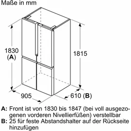 Siemens iQ300 KF96NAXEA Multi Door (605 l, 1830 mm hoch, Schwarz)