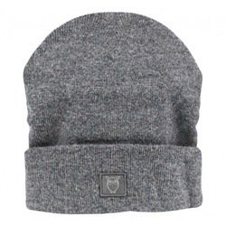 KnowledgeCotton Apparel Beanie - Lammwolle - Grau