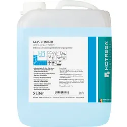 HOTREGA® PROFESSIONAL Glasreiniger, Fensterreiniger mit Ammoniak-Reinigungsverstärker, 5 Liter - Kanister