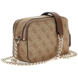 GUESS Noelle II Crossbody Camera Bag Latte Logo / Brown