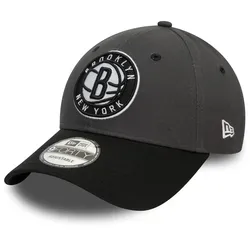 NEW ERA Brooklyn Nets NBA Side Patch 9FORTY Verstellbare Cap - Dunkelgrau - STK