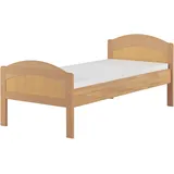Massivholzbett Seniorenbett Buche natur 100x200 Bettgestell Matratze Holzbett