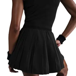 Nike Court Advantage High-Waist Falten-Tennisrock Damen Rock, schwarz - US: L