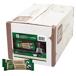 HELLMA Entkoffeinierte Kaffeesticks Instantkaffee 500 x 1,5 g