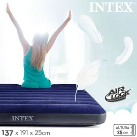 Intex Dura-beam Classic Downy Double Mattress Blau