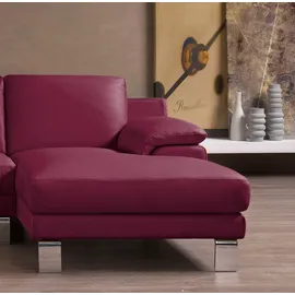 Egoitaliano "Shakira, Design & Sitzkomfort auf hohem Niveau, Breite 236cm, L-Form", mit Recamiere, L-Form, edle Füße lila