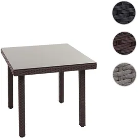 Mendler Cava Beistelltisch 80 x 80 x 80 cm Braun