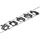 Paulmann 94424 Seil-Komplettsystem LED Seilsystem MacLED 5x4,5W Schwarz matt Chrom