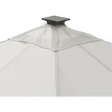 LECO Solarpavillon Lina 3 x 3 m inkl. 4 Seitenteile Lichtgrau