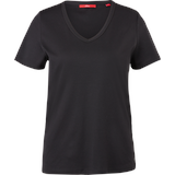 s.Oliver T-Shirt mit V-Ausschnitt, Black, 36